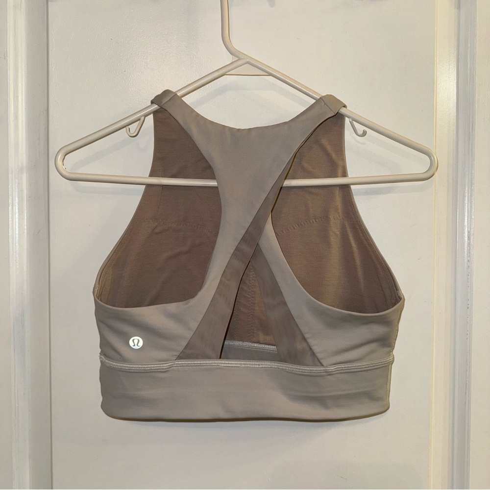 Lululemon Ignite Bra Grey High Neck Sports Bra - Picture 3 of 8